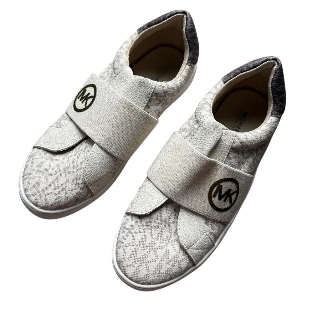 Michael Kors Kids Jordana Gore slip-on sneakers‎ MK Logo Size 5 Girls